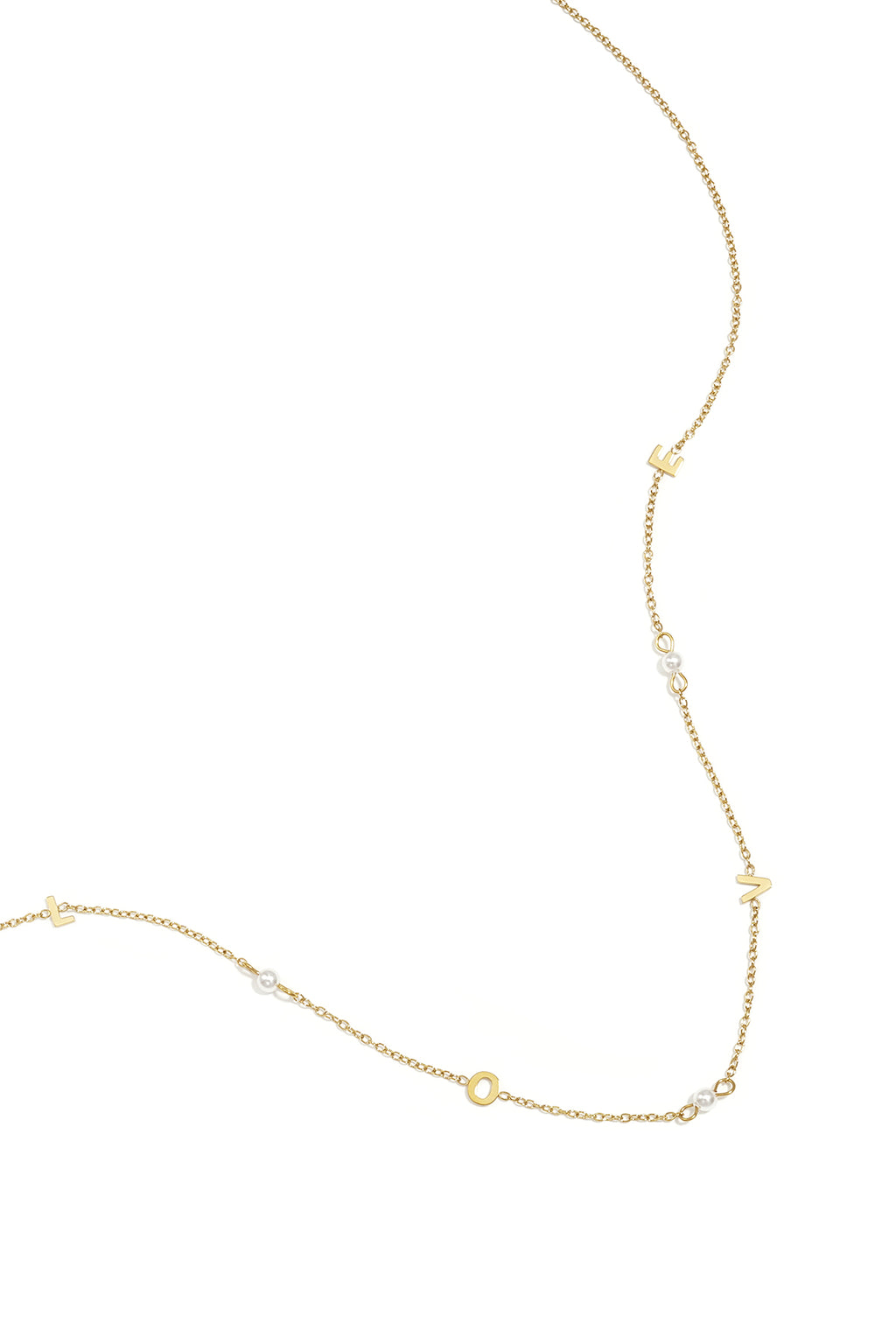 Ketting love met parels
