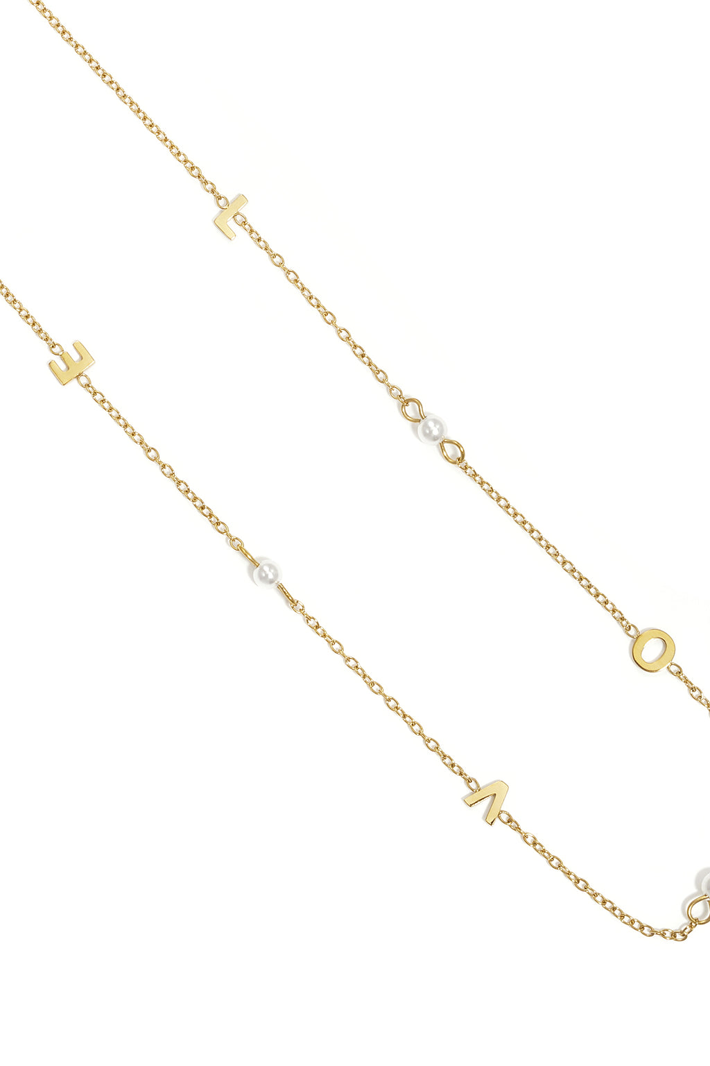 Ketting love met parels