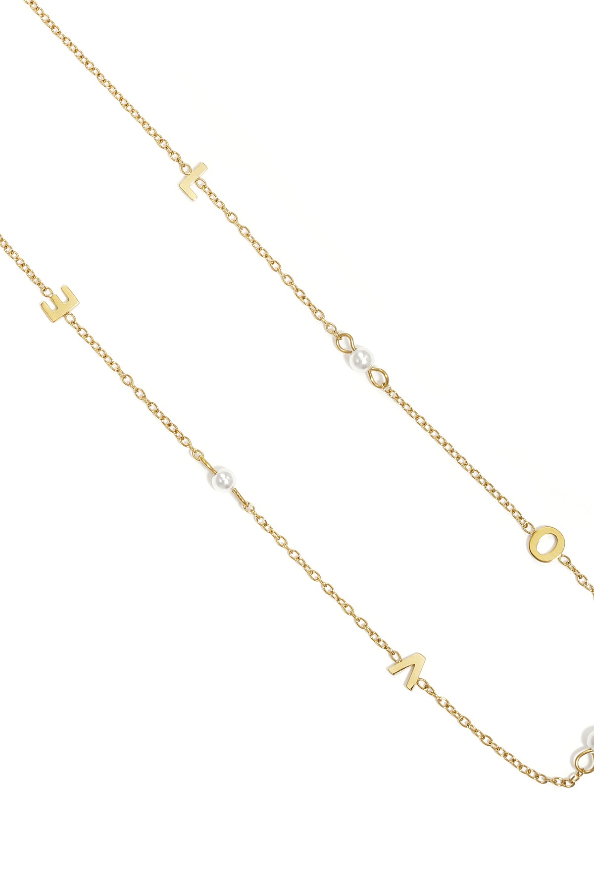 Ketting love met parels