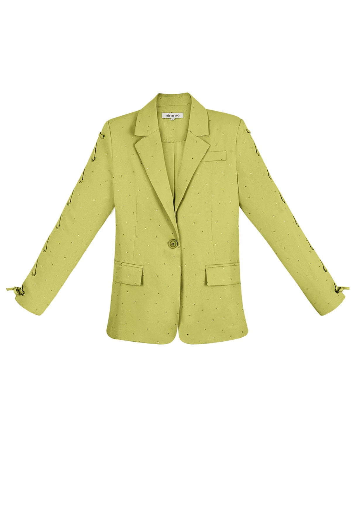 Polyester Vrouwen Jas Set Met Veters Op Mouw