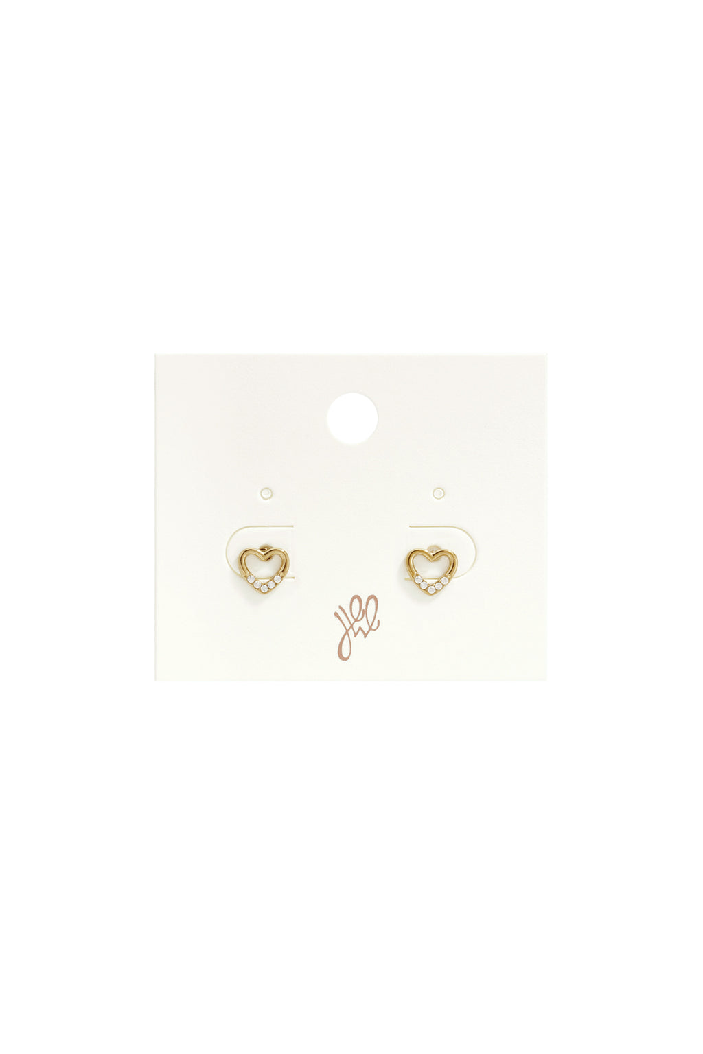 Roestvrijstalen oorknopjes met hartjesmotief, eenvoudige dagelijkse sieraden uit de Simple Series voor dames.